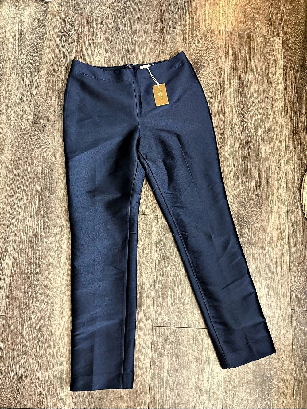 Ann Mashburn Kelly Pant in Navy Silk Crepe de Chine Navy Silk Crepe de Chine